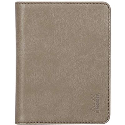 Rhodia 211002C – rama No. 11 brungrå skrivplatta och dokumenthållare häfte – för anteckningsblock eller anteckningsböcker i A7-storlek (7,4 x 10,5 cm) – premium italienskt fuskläder – Rhodia 211002C – rama No. 11 brungrå skrivplatta och dokumenthållare häfte – för anteckningsblock eller anteckningsböcker i A7-storlek (7,4 x 10,5 cm) – premium italienskt fuskläder –