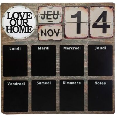 WELL HOME MOBILIARIO & DECORACIÓN Well Home Veckoplanerare för magnetisk tavla 57 x 57 x 3 cm för väggen WELL HOME MOBILIARIO & DECORACIÓN Well Home Veckoplanerare för magnetisk tavla 57 x 57 x 3 cm för väggen