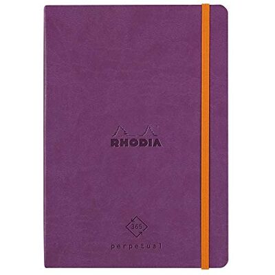 Rhodia 117190C evighetskalender (DIN A5, 14,8 x 21 cm, 64 ark, 90 g, elegant och praktisk) violett Rhodia 117190C evighetskalender (DIN A5, 14,8 x 21 cm, 64 ark, 90 g, elegant och praktisk) violett