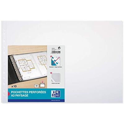 Oxford Elba 100206863 prospektfodral, DIN A3 quer, PP, 0,09 mm, bländfri Oxford Elba 100206863 prospektfodral, DIN A3 quer, PP, 0,09 mm, bländfri