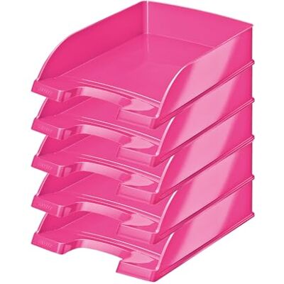 Leitz WOW Brevkorg, A4, rosa metallic, 5-pack, 52263023 Leitz WOW Brevkorg, A4, rosa metallic, 5-pack, 52263023