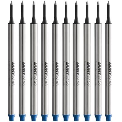 Lamy M66 kulspetspenna uppsättning om 10 821 av metall i blå färg för kulspetspenna utan lock – linjebredd Lamy M66 kulspetspenna uppsättning om 10 821 av metall i blå färg för kulspetspenna utan lock – linjebredd