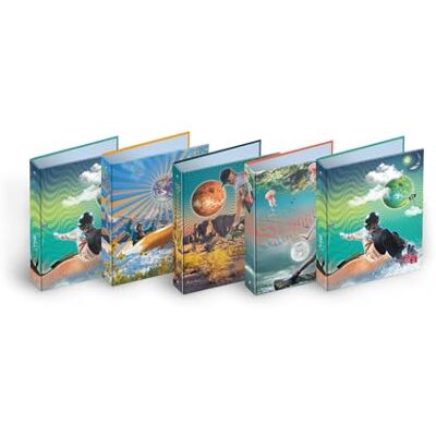 Pigna , Ringpärm i A4-format DREAM SPORT, olika motiv, Ringpärm, förvaring av skolanteckningar och/eller dokument, Format 27x32 cm, förpackning med 5 stycken Pigna , Ringpärm i A4-format DREAM SPORT, olika motiv, Ringpärm, förvaring av skolanteckningar och/eller dokument, Format 27x32 cm, förpackning med 5 stycken