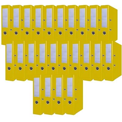 OFFICER PRODUCTS A4-mapp Pärm/Dokumentmappar/Set om 24/75 mm Ryggbredd/7,5 cm/Gul/Ringpärm/Tålig/PP-plastomslag/Låsmekanism/Dokumentorganisation/Använd Hemma Eller På Kontoret OFFICER PRODUCTS A4-mapp Pärm/Dokumentmappar/Set om 24/75 mm Ryggbredd/7,5 cm/Gul/Ringpärm/Tålig/PP-plastomslag/Låsmekanism/Dokumentorganisation/Använd Hemma Eller På Kontoret