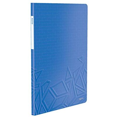 Leitz A4 displaybok, 40 fickor, kapacitet med 80 ark, genomskinliga fickor, blå, Urban Chic-serien, 46140032 Leitz A4 displaybok, 40 fickor, kapacitet med 80 ark, genomskinliga fickor, blå, Urban Chic-serien, 46140032