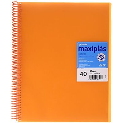 Grafoplás 39834052-40 A4-fodral orange mapp med kuvert. Med spiral Grafoplás 39834052-40 A4-fodral orange mapp med kuvert. Med spiral
