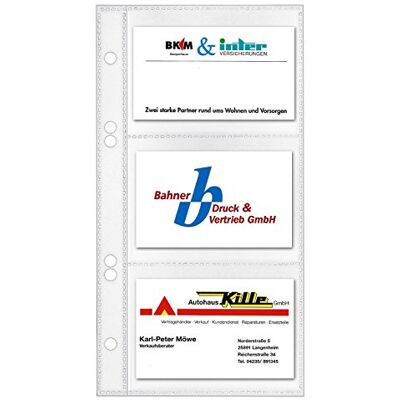 VELOFLEX 5352000 visitkortsfodral, 110 x 210 mm, för 6 kort per fodral, transparent, 10 stycken VELOFLEX 5352000 visitkortsfodral, 110 x 210 mm, för 6 kort per fodral, transparent, 10 stycken