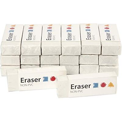 Creativ radergummi, storlek 62 x 22 x 10 mm, 20 st Creativ radergummi, storlek 62 x 22 x 10 mm, 20 st