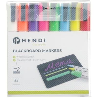 HENDI 8-Delars Blackboard Marker Set, 3mm HENDI 8-Delars Blackboard Marker Set, 3mm