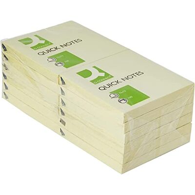 Q-Connect KF10502 Lappar, Gul, 75x75mm, 12 x 100 Blad Q-Connect KF10502 Lappar, Gul, 75x75mm, 12 x 100 Blad