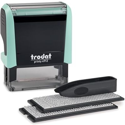Trodat Printy 4912 180858 självbläckande stämpel 4 linjer svart avtrycksfärg 47 x 18 mm Trodat Printy 4912 180858 självbläckande stämpel 4 linjer svart avtrycksfärg 47 x 18 mm