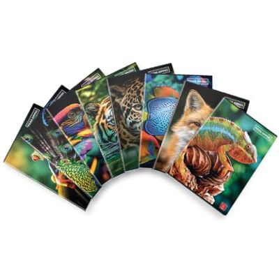 Pigna ANIMAL, A4 Maxi anteckningsböcker 0B,Tredje klassens rader, 10-pack Pigna ANIMAL, A4 Maxi anteckningsböcker 0B,Tredje klassens rader, 10-pack