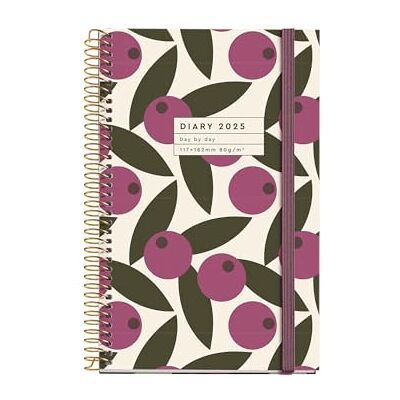 Miquelrius Agenda 2025, Årlig dagbok 117 x 182 mm, Dagskalender, Fodrad kartongomslag, Spiral, Elastisk gummiförslutning, 80 g/m² papper, katalanska, engelska och portugisiska, oliva Miquelrius Agenda 2025, Årlig dagbok 117 x 182 mm, Dagskalender, Fodrad kartongomslag, Spiral, Elastisk gummiförslutning, 80 g/m² papper, katalanska, engelska och portugisiska, oliva