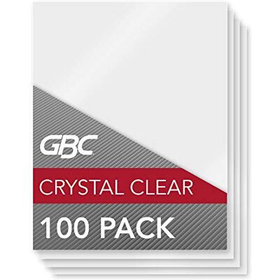 GBC Lamination Sheets, Thermal Laminating Pouches, Letter Size, 5 Mil, HeatSeal Crystal Clear, 100 Pack (3200403) GBC Lamination Sheets, Thermal Laminating Pouches, Letter Size, 5 Mil, HeatSeal Crystal Clear, 100 Pack (3200403)