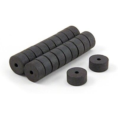 first4magnets Magnet Expert 14 mm O.D. x 3 mm I.D. x 7 mm tjocka Y10 ferritmagneter – 0,183 kg drag (paket med 20) first4magnets Magnet Expert 14 mm O.D. x 3 mm I.D. x 7 mm tjocka Y10 ferritmagneter – 0,183 kg drag (paket med 20)