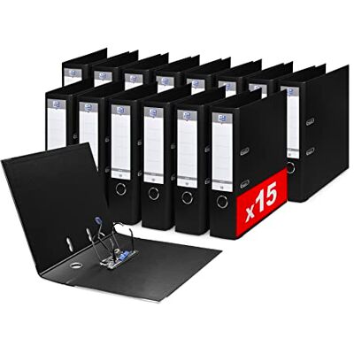 Oxford Set med 15 Smart Pro + A4XL rygg 80 mm 2 D-ringar polypro omslag svart Oxford Set med 15 Smart Pro + A4XL rygg 80 mm 2 D-ringar polypro omslag svart