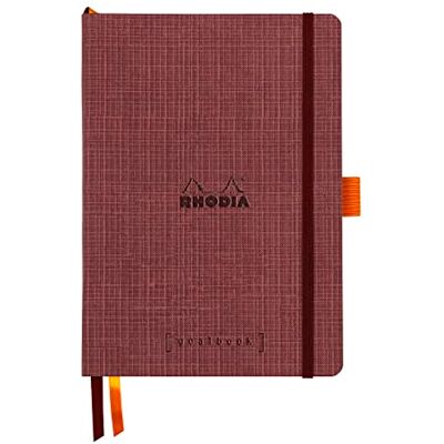 Rhodia 120035C ORANGE Botanique Goalbook souple A5 dot, 240 pages papier ivoire 90g couverture simili cuir motif Amarante Rhodia 120035C ORANGE Botanique Goalbook souple A5 dot, 240 pages papier ivoire 90g couverture simili cuir motif Amarante
