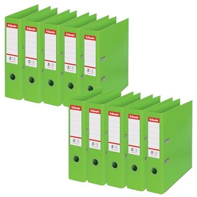 Esselte No.1 VIVIDA A4 plastspak bågfil 75 mm grön förpackning med 10 Esselte No.1 VIVIDA A4 plastspak bågfil 75 mm grön förpackning med 10