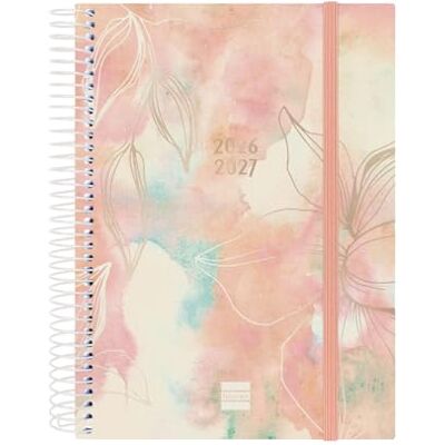Finocam Espiral Planner 18-Month 2 Days per Page · July 2026 to December 2027 Pretty · International Day-to-page diary Finocam Espiral Planner 18-Month 2 Days per Page · July 2026 to December 2027 Pretty · International Day-to-page diary