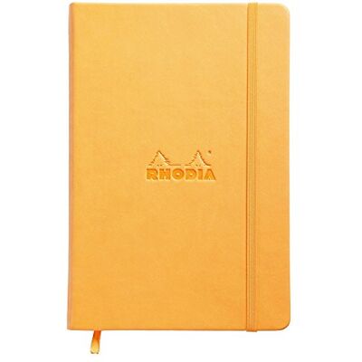 Rhodia 118768C – styv notebook webnotebook orange – A5 – prickig – 192 sidor – Clairefontaine elfenbenspapper 90 g/m – bokmärke, elastisk stängning – fodral i fuskläder Rhodia 118768C – styv notebook webnotebook orange – A5 – prickig – 192 sidor – Clairefontaine elfenbenspapper 90 g/m – bokmärke, elastisk stängning – fodral i fuskläder