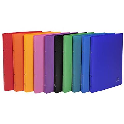 Exacompta – ref. 54199E – låda med 20 flexibla OPK-pärmar – 2 runda ringar, diameter 15 mm – rygg 20 mm – yttermått: 32 x 25 cm – A4-filformat – 10 olika färger Exacompta – ref. 54199E – låda med 20 flexibla OPK-pärmar – 2 runda ringar, diameter 15 mm – rygg 20 mm – yttermått: 32 x 25 cm – A4-filformat – 10 olika färger