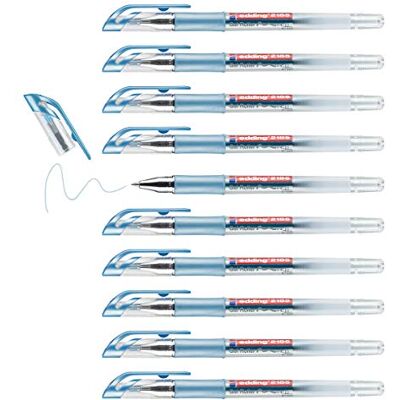 edding e-2185 gel 10 stycken bläckrullar, spets, atramenterad metall 0,7 mm blå metall edding e-2185 gel 10 stycken bläckrullar, spets, atramenterad metall 0,7 mm blå metall