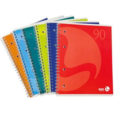 BM BeMore Spiralatblock färg 0105337 – 60 ark – spiralblock med hål – A5-storlek – 5 mm linjal med 5 mm rutor – papper 90 g/m² – 8 blandade färger – 5-pack BM BeMore Spiralatblock färg 0105337 – 60 ark – spiralblock med hål – A5-storlek – 5 mm linjal med 5 mm rutor – papper 90 g/m² – 8 blandade färger – 5-pack