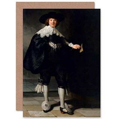 Artery8 Rembrandt Marten Soolmans porträtt fin konst gratulationskort plus kuvert tom inuti Artery8 Rembrandt Marten Soolmans porträtt fin konst gratulationskort plus kuvert tom inuti