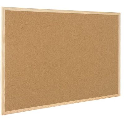 RAYLU PAPER ® – Naturlig korkbräda med ram av furu, anslagstavla med skyltar och monteringssats (90 x 60 cm) RAYLU PAPER ® – Naturlig korkbräda med ram av furu, anslagstavla med skyltar och monteringssats (90 x 60 cm)