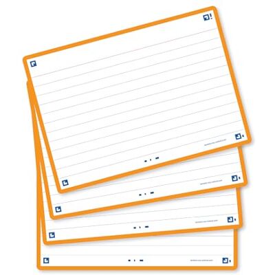 Oxford FLASH 2.0 indexkort A6, inlärningskort, 105 x 148 mm, linjerat, orange, 80 ark Oxford FLASH 2.0 indexkort A6, inlärningskort, 105 x 148 mm, linjerat, orange, 80 ark