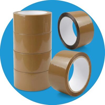 Stick Well K-MART 6 rullar brun självhäftande tejp, mycket motståndskraftig mot låg ljudnivå, 48 mm x 66 m – brun självhäftande tejp för förpackning, flyttning, flyttning Stick Well K-MART 6 rullar brun självhäftande tejp, mycket motståndskraftig mot låg ljudnivå, 48 mm x 66 m – brun självhäftande tejp för förpackning, flyttning, flyttning