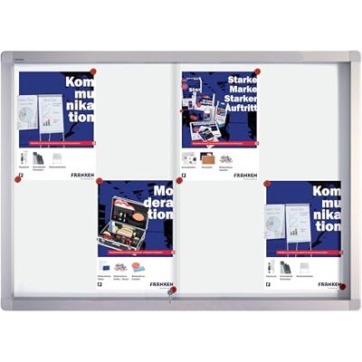 Franken SK6108 skjutglas-vitrin skrivtavla magnetsjälvhäftande (8 DIN A4-blad, 95 x 68 x 4,6 cm) lackerad Franken SK6108 skjutglas-vitrin skrivtavla magnetsjälvhäftande (8 DIN A4-blad, 95 x 68 x 4,6 cm) lackerad
