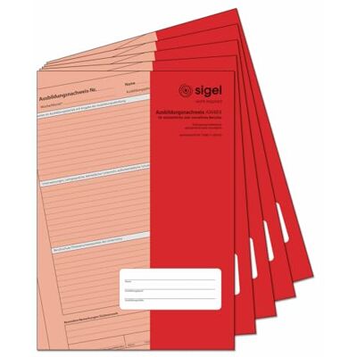 Sigel AW484/5 utbildningsbevis/rapportbok f.veckovis eller månadsregistrering, 5 stycken, A4, 28 ark, varje 1 vecka eller 1 månad med översikt över 1 sek, tillräckligt för 1 eller 3 år Sigel AW484/5 utbildningsbevis/rapportbok f.veckovis eller månadsregistrering, 5 stycken, A4, 28 ark, varje 1 vecka eller 1 månad med översikt över 1 sek, tillräckligt för 1 eller 3 år