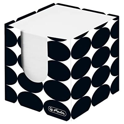 herlitz 50040100 anteckningslåda, 700 ark, 9 x 9 cm, motiv: Just svart, 1 st herlitz 50040100 anteckningslåda, 700 ark, 9 x 9 cm, motiv: Just svart, 1 st