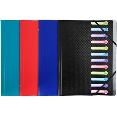 Exacompta Trieur 12 compartiments en polypropylene opaque 24x32cm Exacompta Trieur 12 compartiments en polypropylene opaque 24x32cm