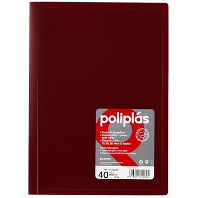 Grafoplás Grafoplas 1440050 40 omslag, foliostorlek, PP-toppar, rödbrun färg Grafoplás Grafoplas 1440050 40 omslag, foliostorlek, PP-toppar, rödbrun färg