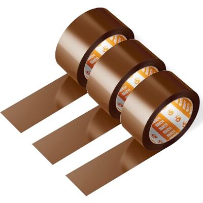 Global Förpackningstejp, brun självhäftande tejp, packning, flytt- och fraktlådor förpackningstejp, bred brun förpackningstejp 36 mm x 120 m SIDI (3 st) Global Förpackningstejp, brun självhäftande tejp, packning, flytt- och fraktlådor förpackningstejp, bred brun förpackningstejp 36 mm x 120 m SIDI (3 st)