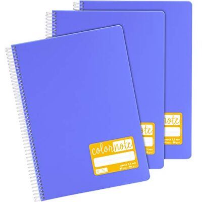 Grafoplás 98527364. 3-pack Skolans anteckningsböcker A4, Pauta 2,5mm, Polypropylen lock, Lavendelfärg, Color Note Series Grafoplás 98527364. 3-pack Skolans anteckningsböcker A4, Pauta 2,5mm, Polypropylen lock, Lavendelfärg, Color Note Series