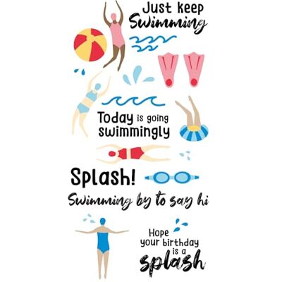 Sizzix Clear Stamp Set Synkroniserade simmare av Catherine Pooler Sizzix Clear Stamp Set Synkroniserade simmare av Catherine Pooler