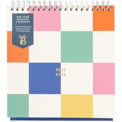 Busy B Upptagen B skrivbordskalender Akademisk kalender i mitten av året — Aug '25 Aug '26 — Multidesign Funktioner inbyggt stativ, flip-topp-bindning, årsplanerare och förvaringsfickor för organiserad Busy B Upptagen B skrivbordskalender Akademisk kalender i mitten av året — Aug '25 Aug '26 — Multidesign Funktioner inbyggt stativ, flip-topp-bindning, årsplanerare och förvaringsfickor för organiserad