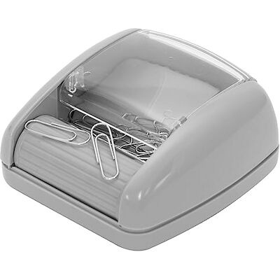 Plus Office Magnetisk skrivbordshållare, Imanterad ClipDispenser med magnetisk rulle för kontor, Liten skrivbordsarrangör, Inkluderar 20 klipp (Grå) Plus Office Magnetisk skrivbordshållare, Imanterad ClipDispenser med magnetisk rulle för kontor, Liten skrivbordsarrangör, Inkluderar 20 klipp (Grå)