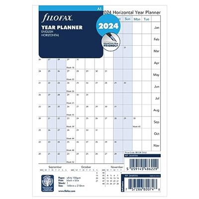 Filofax 2024 A5 horisontell år planerare Filofax 2024 A5 horisontell år planerare