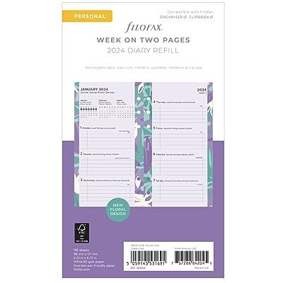 Filofax personlig illustrerad blomplanerare 2024, vecka på 2 sidor Filofax personlig illustrerad blomplanerare 2024, vecka på 2 sidor