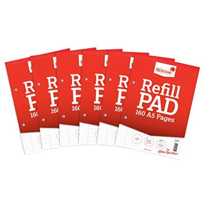 Silvine SV41642 A5 Refill Feint Pad,Vit (6-pack) Silvine SV41642 A5 Refill Feint Pad,Vit (6-pack)