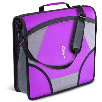 Case it Case-it The King Sized Zip Flik-pärm – 10 cm D-ringar – 5 ämnesfilmapp – 800 arkkapacitet – Djuplila D-186 Case it Case-it The King Sized Zip Flik-pärm – 10 cm D-ringar – 5 ämnesfilmapp – 800 arkkapacitet – Djuplila D-186