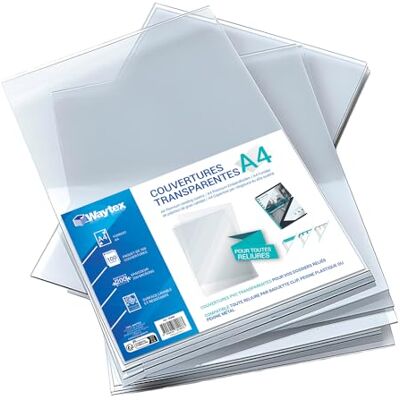 Waytex 78280 A4 transparent PVC-hölje förpackning med 100 Waytex 78280 A4 transparent PVC-hölje förpackning med 100