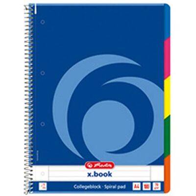 herlitz Collegeblock A4 100 bl.a. linjerat med register herlitz Collegeblock A4 100 bl.a. linjerat med register