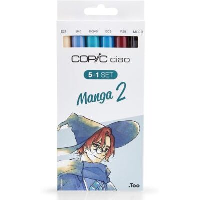 Copic Markör, Blå, 6 stycken Copic Markör, Blå, 6 stycken