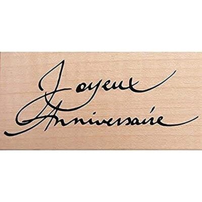 Artemio Typ E Text Joyeux Anniversaire stämpel Trä Artemio Typ E Text Joyeux Anniversaire stämpel Trä