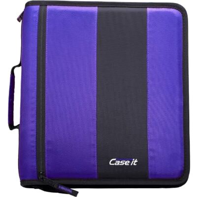 Case-it The Classic D-251 Konferenspärm med dragkedja, o-ring på 5 cm (2 tum), flera fickor, kapacitet för 350 ark, levereras med axelrem, mörklila (6-pack) Case-it The Classic D-251 Konferenspärm med dragkedja, o-ring på 5 cm (2 tum), flera fickor, kapacitet för 350 ark, levereras med axelrem, mörklila (6-pack)